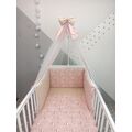 Baby Star  ΣΕΤ ΚΡΕΒΑΤΙΟΥ ΕΜΠΡΙΜΕ 3ΤΜΧ GIRAFE ΡΟΖ ΦΟΝΤΟ