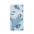 Κουβέρτα Sherpa Jacquard bebe 460 gsm Elephant 08 75X100 Sky Blue