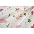 Σεντονάκι Λίκνου bebe Happy Safari 712 80X110 White-Pink 100% Cotton