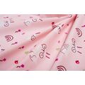 Σεντονάκι Λίκνου bebe Rabbit Garden 585 80X110 Pink  100% Cotton