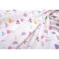 Σεντονάκι Λίκνου bebe Whimsical Mountainside 587 80X110 White-Pastel Lilac 100% Cotton