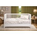 Dimcol Σεντόνια Εμπριμέ Σετ 3 τεμ bebe Happy Safari 712 120X160 White-Pink 100% Cotton