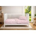 Dimcol Σεντόνια Εμπριμέ Σετ 3 τεμ bebe Rabbit Garden 585 120X160 Pink 100% Cotton