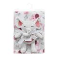 Λούτρινο Ζωάκι Σετ 2 Τεμ. bebe Elephant 20 Ύψος 25 cm & Εμπριμέ Κουβέρτα Coral Fleece 75x100
