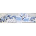 Πάντα Πλεξούδα bebe Velvet 24 Μήκος 220 cm White-Sky Blue