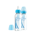 Μπιμπερό Πλαστικό Options+ Με Στενό Λαιμό Μπλε 250ml (2 τεμ) DrBrowns