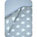 MORVEN Elephant Gray crib sheet set