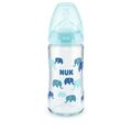 NUK First Choice Plus Μπιμπερό Γυάλινο Σιλικόνης 240ml  Μπλε Με Δείκτη Ελέγχου Θερμοκρασίας