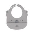 Βρεφική Σαλιάρα Σιλικόνης- Kikkaboo Silicone Bib Grey