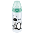 NUK Monochrome Animals First Choice Plus Σιλικονης 0-6 Μπιμπερό 300ml με Δείκτη Ελέγχου Θερμοκρασίας
