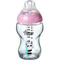 Tommee Tippee Γυάλινο μπιμπερό 250ml ροζ 1+1 ΔΩΡΟ!