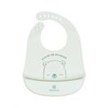 Βρεφική Σαλιάρα Σιλικόνης- Kikkaboo Silicone Bib Bear With Me Mint