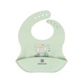 Βρεφική Σαλιάρα Σιλικόνης- Kikkaboo Silicone Bib Savanna Friends Mint