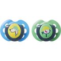 Tommee Tippee Fun Style Ορθοδοντική Πιπίλα Σιλικόνης Σιλικόνης 0-6m Μπλε-Λαχανί 2τμχ