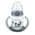 NUK First Choice Μπιμπερό Εκπαίδευσης Disney Mickey 150 Ml Με Στόμιο Σιλικόνης & 2 Λαβές Γκρι
