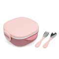 Δοχείο Φαγητού με Ανοξείδωτο ταψάκι Ροζ 450ml.