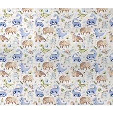 ΣΕΝΤΟΝΑΚΙ ΛΙΚΝΟΥ BEBE DINOSAUR 517 80X110 SKY BLUE 100% COTTON