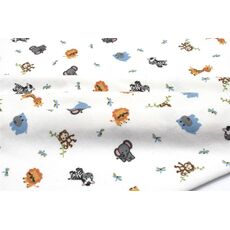 ΠΑΝΑ ΦΑΝΕΛΑ BEBE ZOO 29 80X80 WHITE 100% COTTON