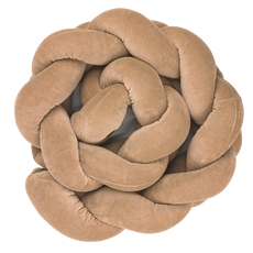 Πάντα Πλεξούδα Βελουτέ Καμηλό