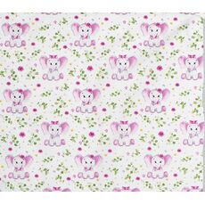 ΠΑΝΑ ΧΑΣΕΣ BEBE ELEPHANT 173 80Χ80 WHITE-PINK COTTON 100%