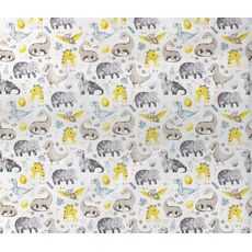 ΠΑΝΑ ΧΑΣΕ BEBE DINOSAUR 516 80X80 GREY 100% COTTON