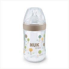 NUK Nature Sense Baby bottle plastic 260ml Temperature Control shape mint