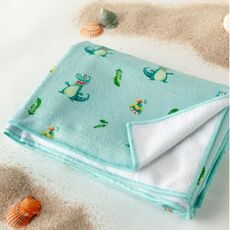 Πετσέτα Παραλίας Microfiber Crocodile Μέντα 75x150εκ.