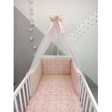 Baby Star  ΣΕΤ ΚΡΕΒΑΤΙΟΥ ΕΜΠΡΙΜΕ 3ΤΜΧ GIRAFE ΡΟΖ ΦΟΝΤΟ