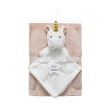 Νάνι-Πανάκι Παρηγοριάς bebe σετ 2 τεμ. Unicorn 06 33X33 & Κουβέρτα Coral Fleece 75X100 cm