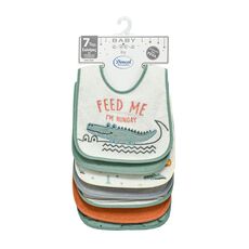 Σαλιάρα με Velcro bebe με Αδιάβροχη Επένδυση Σετ 7 Τεμ. Crocodile 21