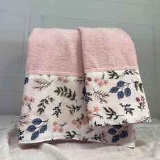 Σετ βρεφικές πετσέτες 2τμχ Flowers & Butterflies ABΟ