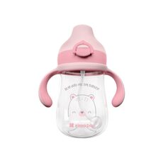 Κύπελλο με εύπλαστο καλαμάκι 300ml Bear with me Pink