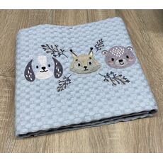 ABO Κουβερτούλα Πικέ αγκαλιάς 75*75 ΓΚΡΙ