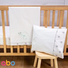 Σετ σεντόνια 3τμχ 70*140 Elephant μέντα ABO