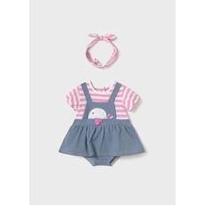 Dress combined ECOFRIENDS with ribbon Mayoral red girl