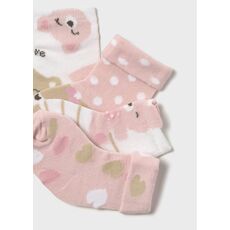 Mayoral Champagne tights and ribbon 9528-091