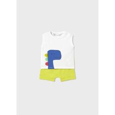 ECOFRIENDS dungarees set with Mayoral hat girl 1621-57