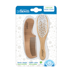 Dr. Brown’s Ξύλινο Σετ Βούρτσα & Χτένα