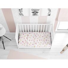 Σεντόνια Κούνιας  Φανελένια bebe Elephant Pink  3τμχ Dimcol
