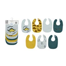 Σαλιάρα με Velcro bebe με Αδιάβροχη Επένδυση Σετ 7 Τεμ. Dinosaur 08 30X20