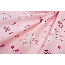 Σεντονάκι Λίκνου bebe Rabbit Garden 585 80X110 Pink  100% Cotton