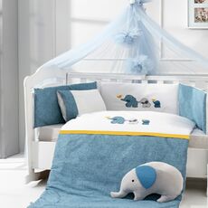 Σετ προίκας 9τμχ 70*140 Elephant Blue ABO