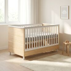 Casababy Lumi Natural βρεφικό κρεβάτι μετατρεπόμενο σε προεφηβικό