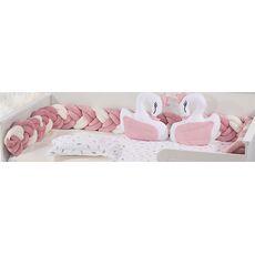 Πάντα Πλεξούδα bebe Velvet 20 Μήκος 220 cm White-Pink