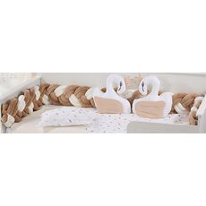 Πάντα Πλεξούδα bebe Velvet 21 Μήκος 220 cm White-Golden Beige