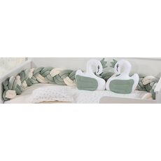 Πάντα Πλεξούδα bebe Velvet 22 Μήκος 220 cm White-Green
