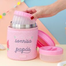 Θερμός Φαγητού με 2 Ταπεράκια Strawberry 1L