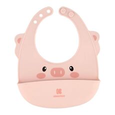 Βρεφική Σαλιάρα Σιλικόνης- Kikkaboo Silicone Bib Pink