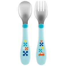 Σετ Πιρούνι-Κουτάλι 18μ+ Chicco Τυρκουαζ