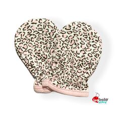 Leopard print cotton gloves